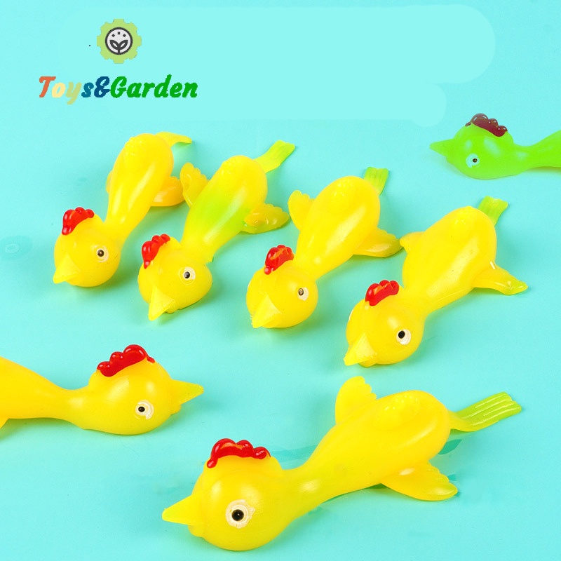 Đồ Chơi Giải Trí Gà Cao Su Bắn Bằng Ngón Tay Dính Tường Xã Stress Tốt Mềm Dẽo Khó Cầm Thích Tay Khó Hư Hỏng