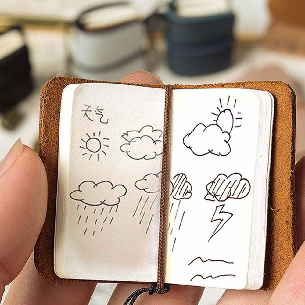 Sổ Tay Bìa Da Mini Phong Cách Vintage Xinh Xắn