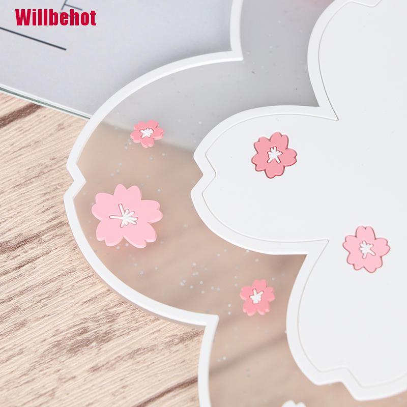 Miếng Lót Ly Chống Trượt Họa Tiết Hoa Anh Đào Xinh Xắn