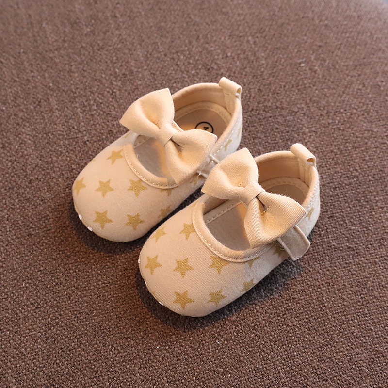 Giày công chúa đế mềm chống trơn trượt cho bé gái tập đi 0 -12m