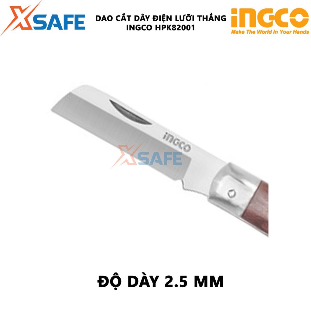 Dao tước dây điện lưỡi thẳng INGCO HPK82001 kích thước 210mm, chất liệu thép đặc biệt