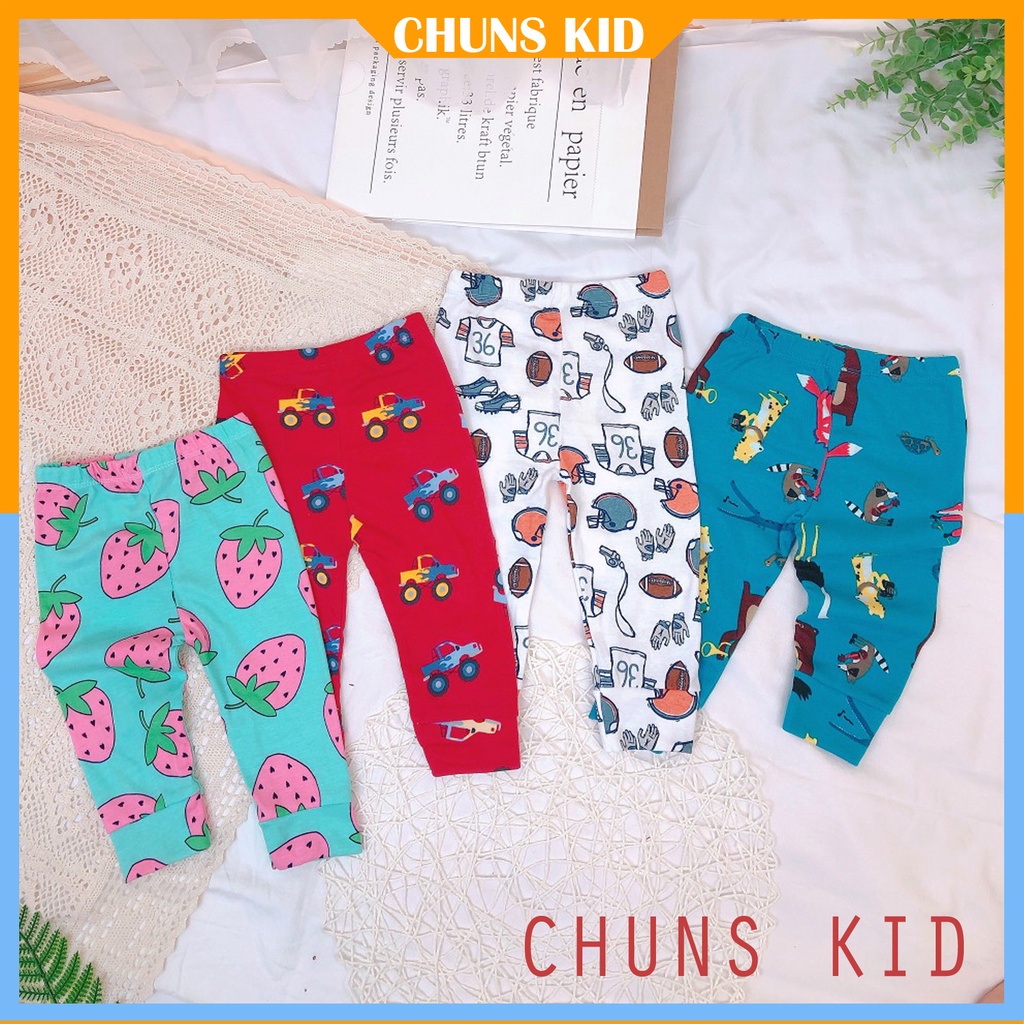 Set 10 quần chục dài cho bé trai bé gái 8-18kg chất liệu borip