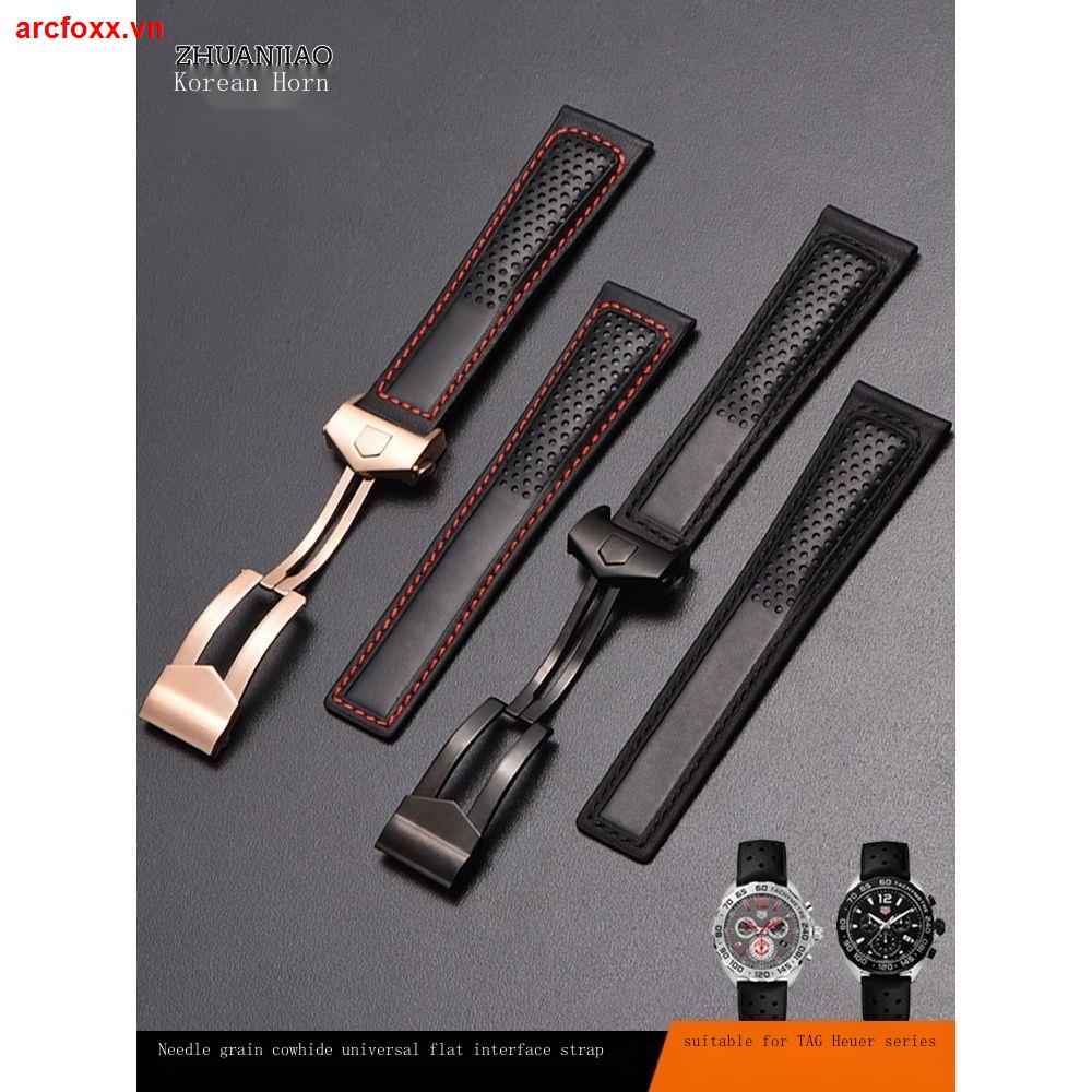 Dây Đeo Thay Thế Bằng Da Thật Thoáng Khí Cho Đồng Hồ Monaco F1 Series