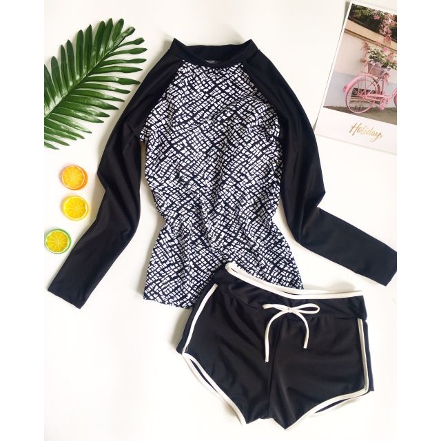 Đồ bơi tay dài thổ cẩm kín đáo