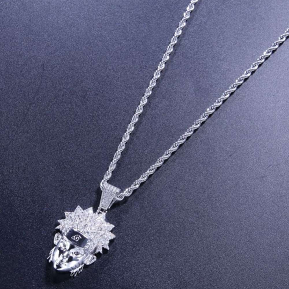 Hip Hop Es Api Kartun Ninja Pendant Kalung Hadiah Perhiasan Rapper Pria Kalung gothic  Kalung tampan