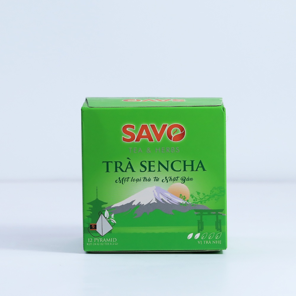 Trà SAVO sencha 12 gói x 2g KPHUCSINH - Hàng Chính Hãng