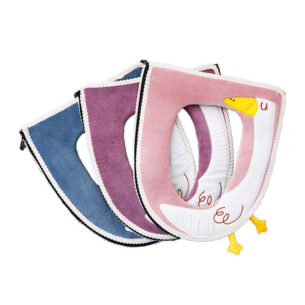 Đệm Lót Bồn Cầu Bằng Vải Bông Họa Tiết Hoạt Hình Có Thể Tái Sử Dụng