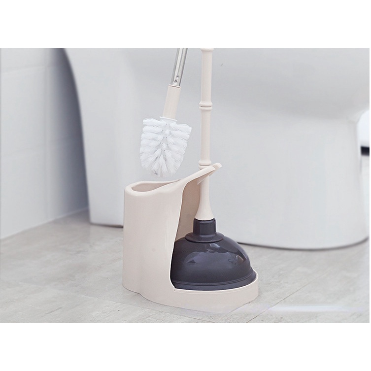 Bàn Chải Vệ Sinh Toilet Với Đế Hút Chân Không 2 Trong 1 Tiện Dụng