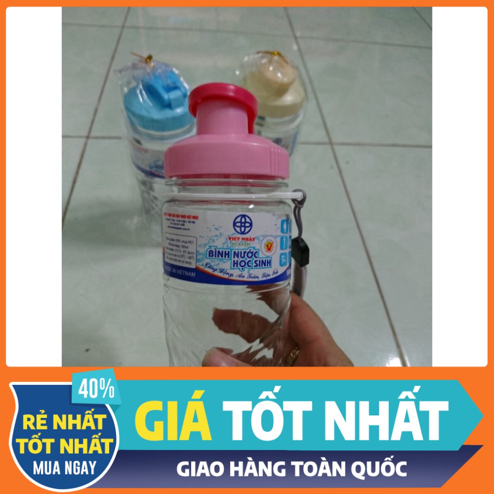 Bình nước học sinh Việt Nhật Plastic 550ml-0088