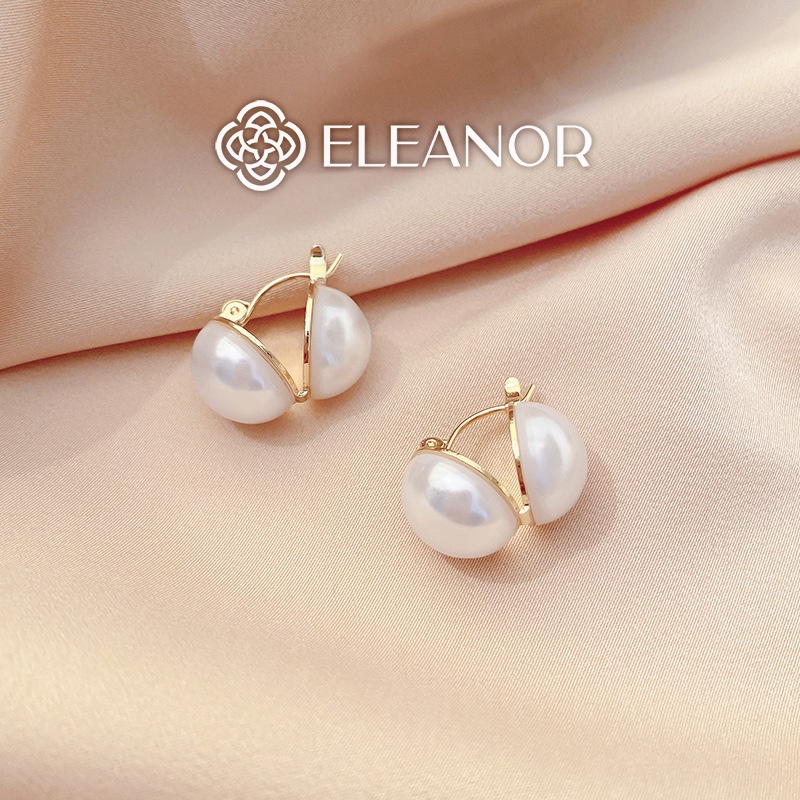 Bông tai nữ tròn Eleanor Accessories ngọc trai nhân tạo phụ kiện trang sức đẹp