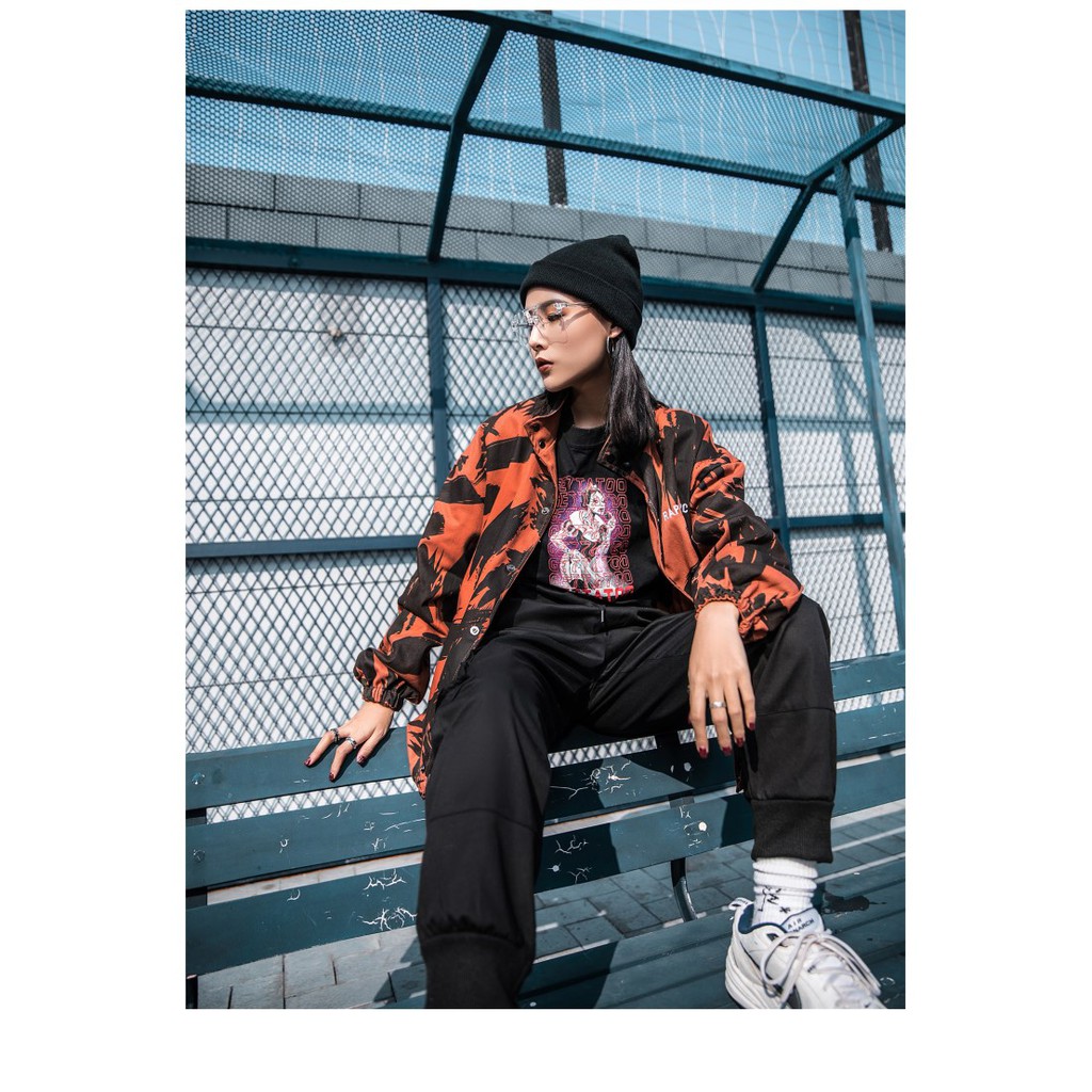 Áo khoác Kaki Free size Unisex họa tiết Những vệt sơn độc đáo C076