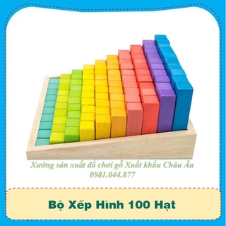 đồ chơi gỗ sáng tạo - Bộ xếp hình khối 100 chi tiết