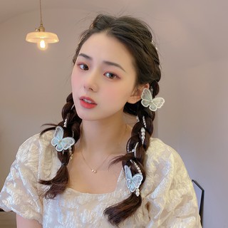 Kẹp tóc dây bướm đính đá thời trang