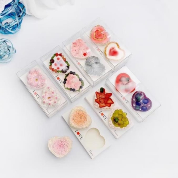 Hộp mica trong tim 2 ngăn có quai xách 23*10,2*9cm