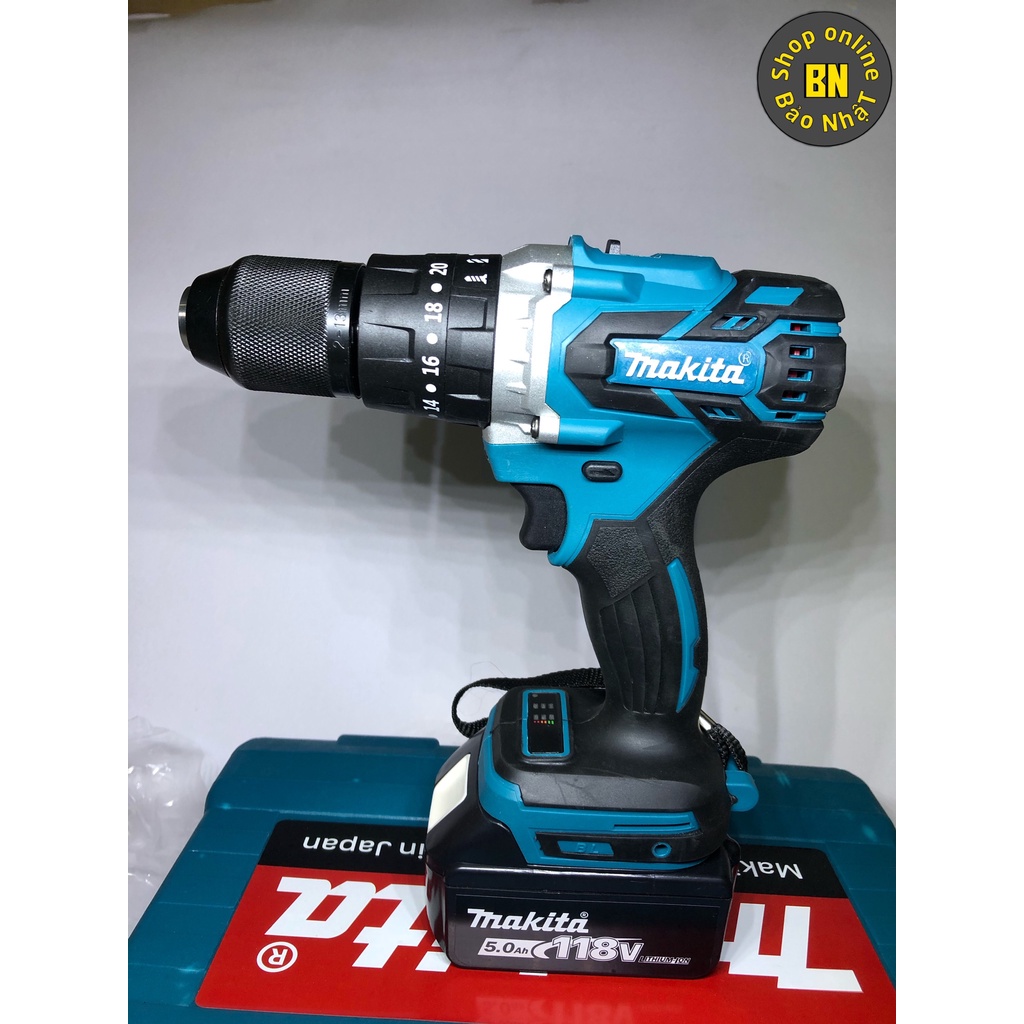 [LOẠI 1] Máy khoan pin Makita 3 chức năng 2 pin 118v - Đầu khoan 13mm - Bảo Nhật - BảoGroup