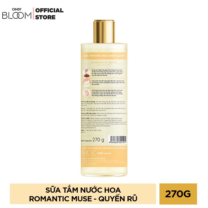 Sữa Tắm Nước Hoa Cindy Bloom Romantic Muse 270g | BigBuy360 - bigbuy360.vn