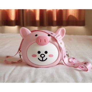 Tuí đeo Cony LineFriends heo hồng