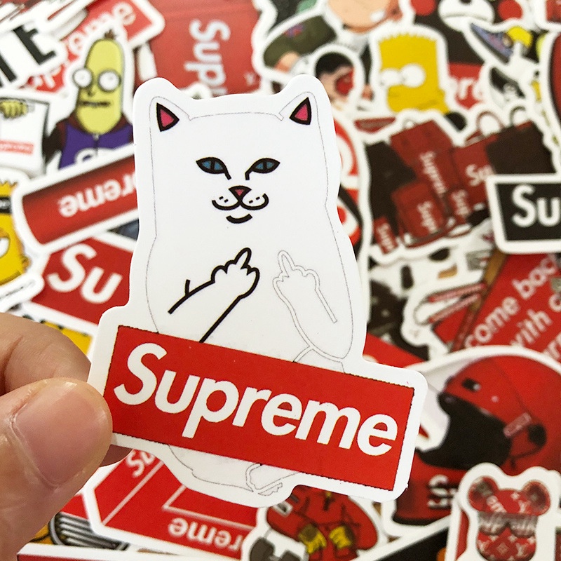 Bộ 100 hình dán Supreme cỡ vừa