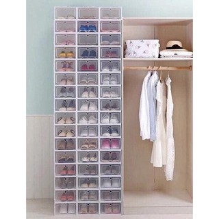 Hộp đựng giày loại 1 size to cho nam, hộp giày nhựa mica trong suốt hộp có nắp