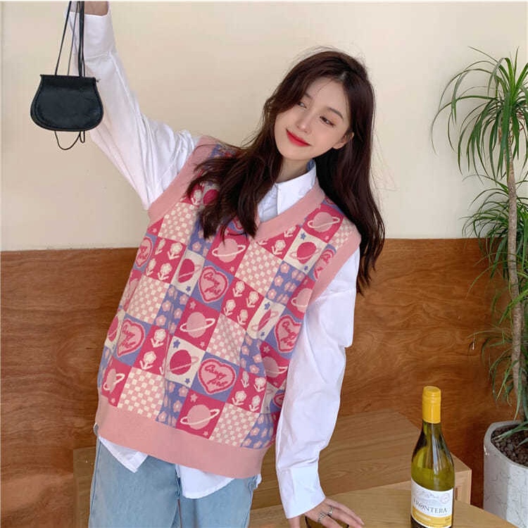 Áo Không Tay Dáng Rộng Thiết Kế Mới Đáng Yêu Dành Cho Nữ