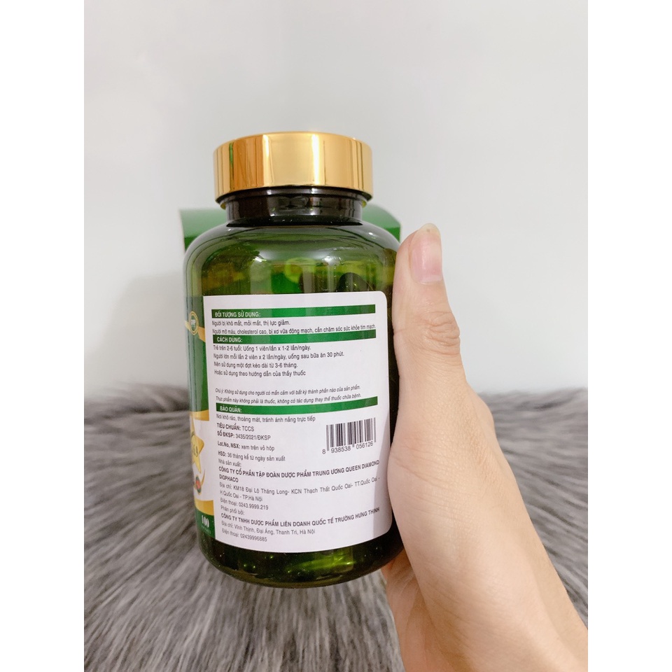 Viên uống dầu cá Omega 369 diệp lục cần tây , tinh dầu thông đỏ, sáng mắt, khỏe mạnh tim mạch
