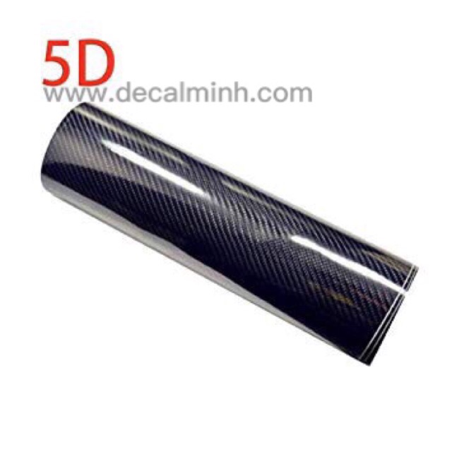 Decal Carbon Đen Bóng 5D cao cấp (50cmx1m)