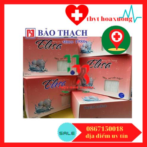 [Cao Cấp] Bông Tẩy Trang Chuyên Sâu Elisa Của Bảo Thạch Mềm Mịn 100 Miếng