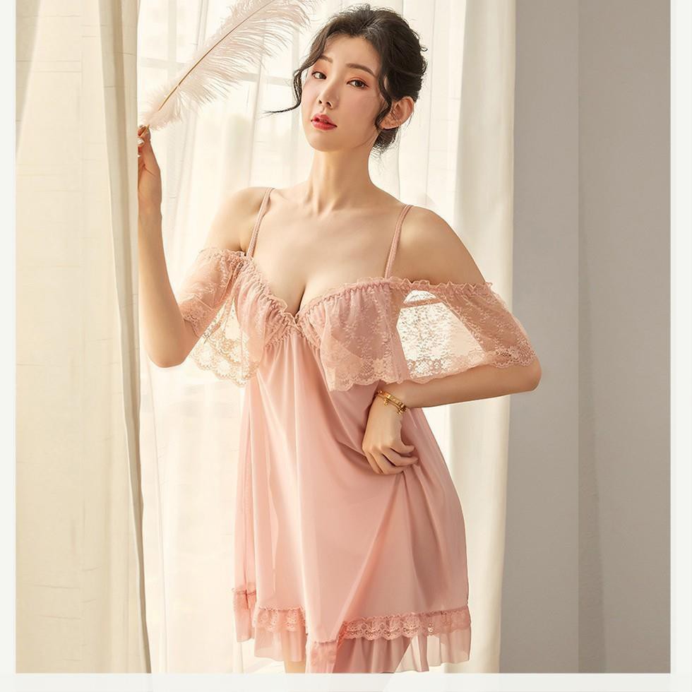 [Siêu Phẩm - Sang Đẹp] ❤HOT 2021 ❤ váy ngủ thun lưới ren -đầm ngủ sexy cao cấp B1040 | BigBuy360 - bigbuy360.vn
