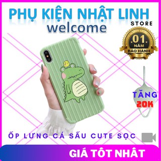 Ốp Lưng iphone - Ốp Lưng Cá Sấu Cute Sọc 6/6s/6plus/6s plus/7/8/7plus/8plus/x/xs/xs max/11/11pro max-IK1