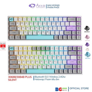 Bàn phím cơ không dây AKKO 3068B / 3084B Plus Multi Modes Silent Bluetooth 5.0 / Hotswap / Wireless 2.4Ghz