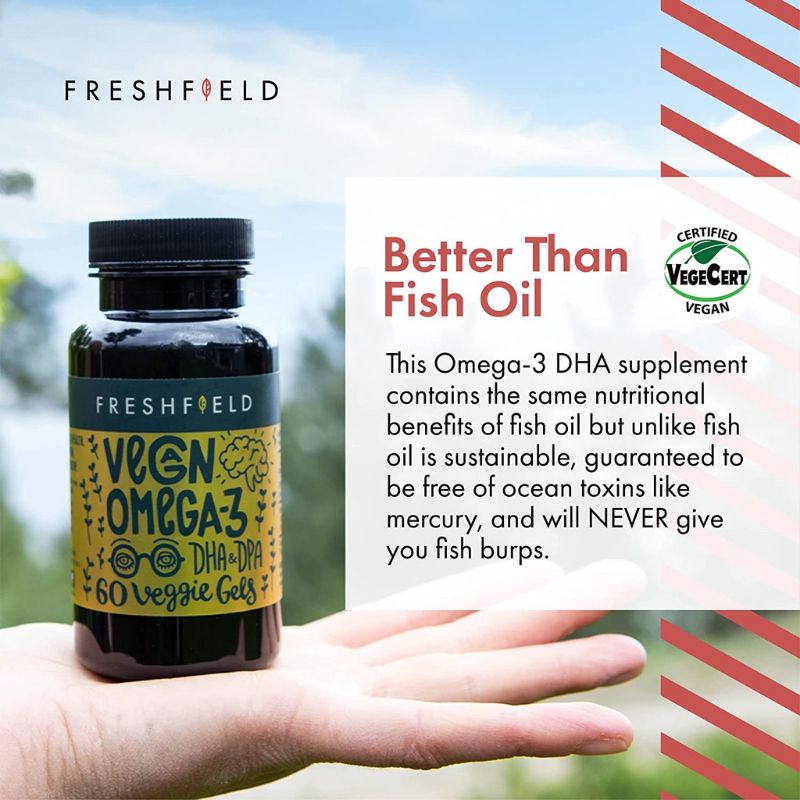 Tinh Chất Dầu Tảo Biển Omega-3 Vegan Chống Lão Hóa Đẹp Da Sáng Mắt Freshfield 180v