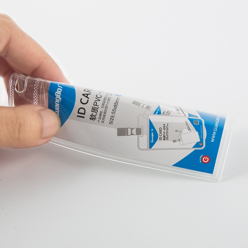 Bộ mặt thẻ dọc+kẹp mềm 55x85mm Guangbo ZJ5611