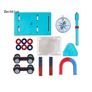 DKBL_Children Science Bar Ring Horseshoe Compass Magnet Car Kit Experiment Tools