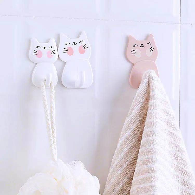 HOMEPLUS Bộ 3 treo lên phòng bếp phòng tắm Móc hoạt hình Không dấu vết