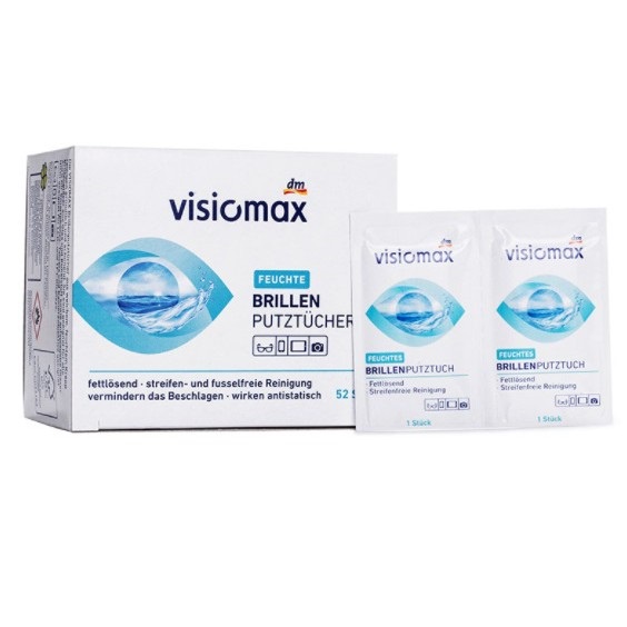 Khăn lau kính Visiomax, lau sạch nhờn vân tay bụi bẩn trên mắt kính