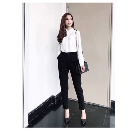 Quần baggy vải lưng thun