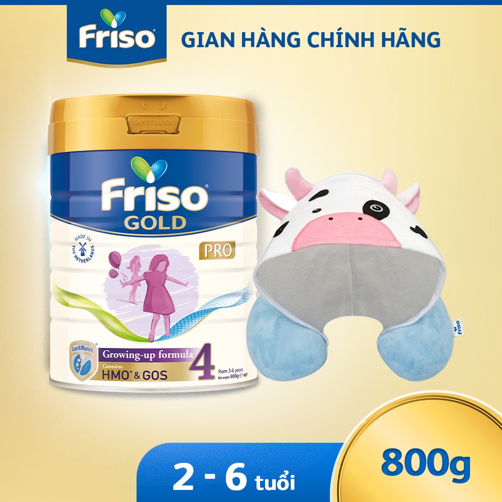 [Tặng Gối Cổ Friso] Sữa Bột Friso Gold Pro 4 Cho Trẻ Từ 2-6 Tuổi 800g