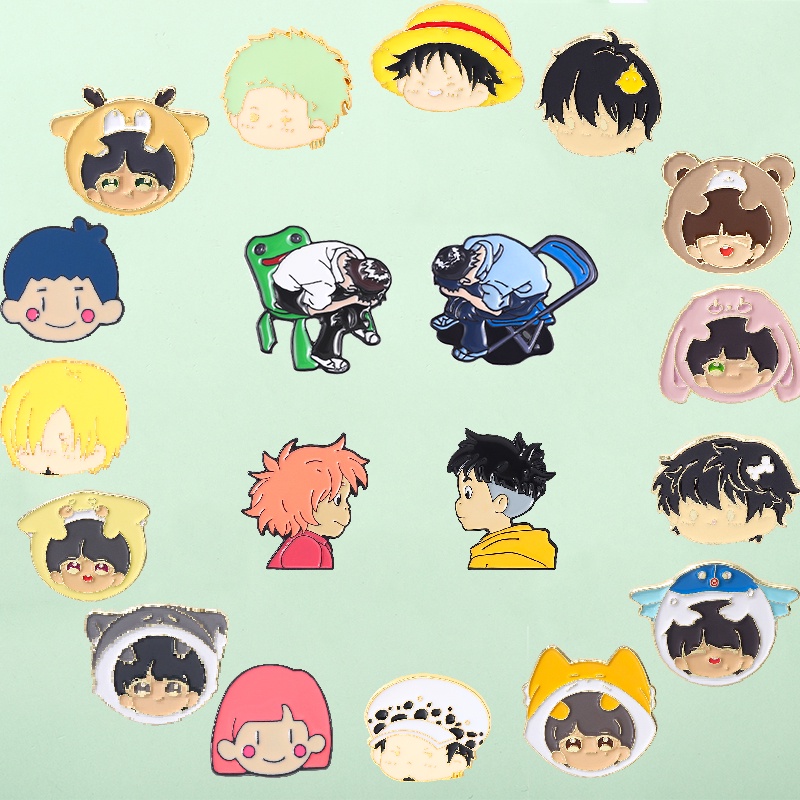 Ghim Cài Áo Kim Loại Hoạt Hình Dễ Thương Dành Cho Bé Trai