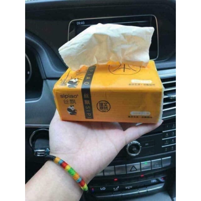 Combo 5 Gói Giấy Ăn Gấu Trúc Sipao Siêu Dai - Gói Chuẩn Đủ 300 Tờ [SIÊU RẺ]