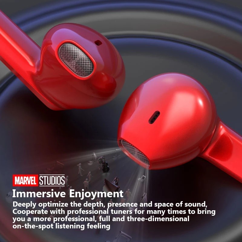 Tai nghe nhét tai DISNEY BTMV18 không dây Bluetooth âm thanh nổi độ trễ thấp thời lượng pin dài với micro chống nước