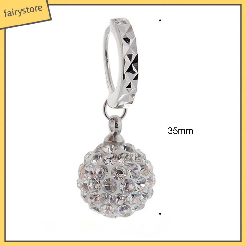 Khuyên Tai Tròn Đính Đá Thời Trang Cho Nữ