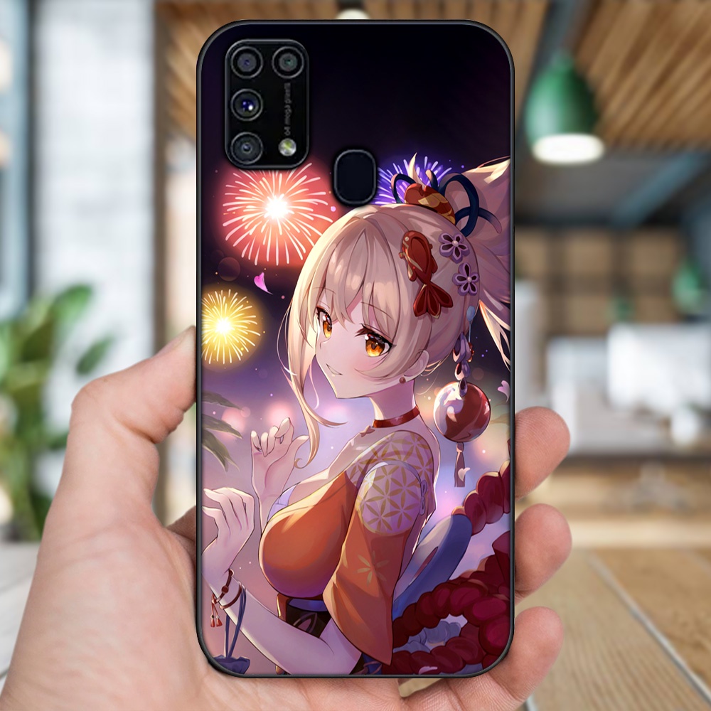 Ốp lưng Samsung M31 viền đen in hình Yoimiya Genshin Impact