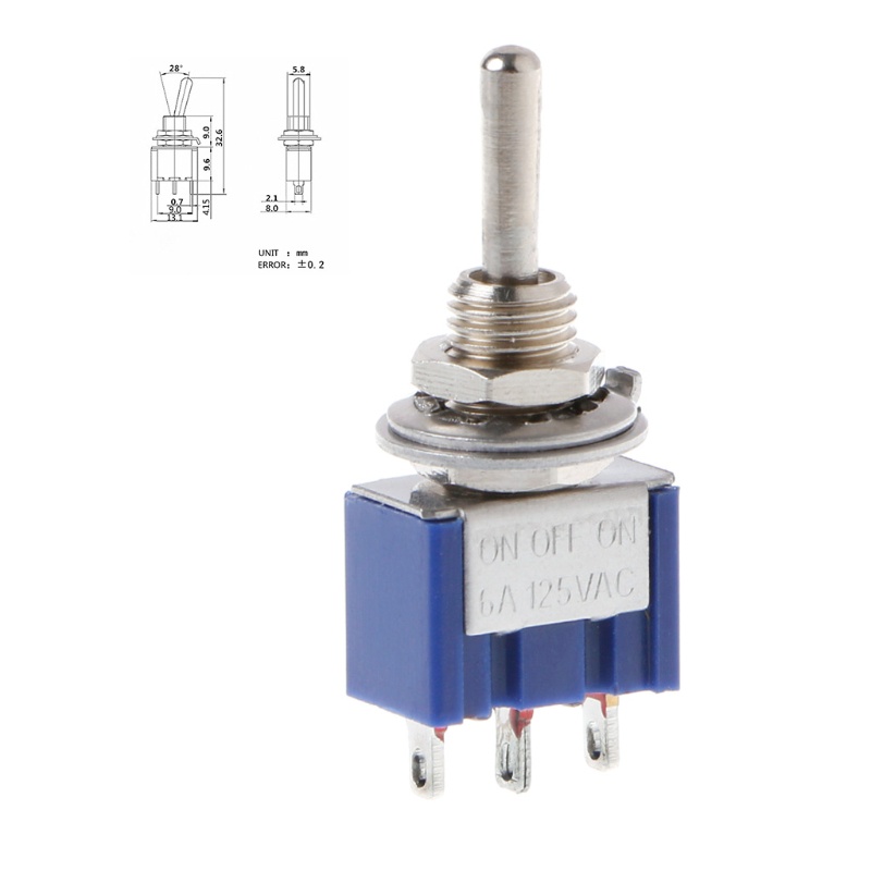 Set 5 Công Tắc ON-OFF-ON 3 Chấu 3 Chấu AC 125V 6A 250V 3A Chuyên Dụng