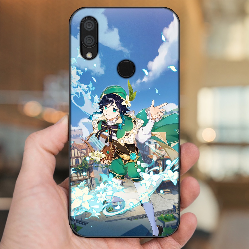 Ốp lưng Xiaomi Redmi 7 viền đen in hình Venti Genshin Impact