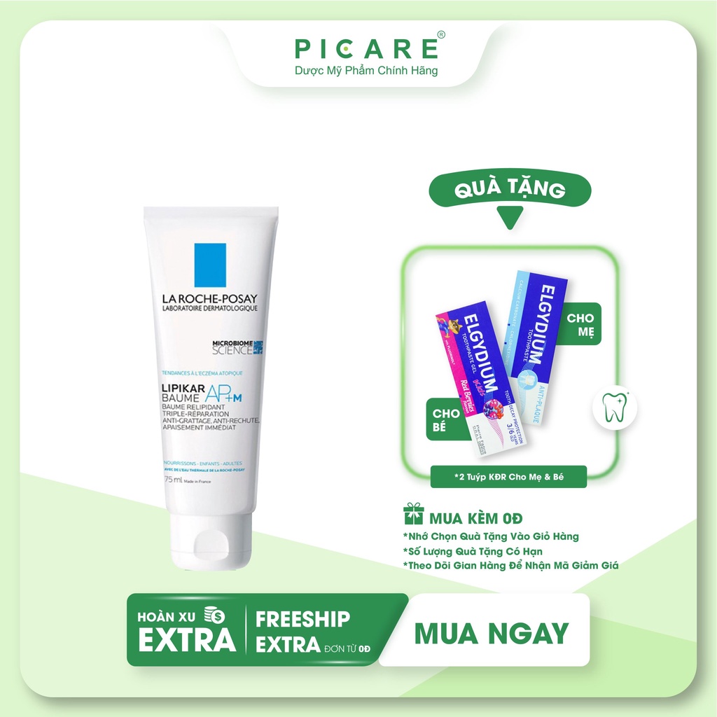 Kem dưỡng giảm ngứa cấp ẩm cho da khô, cơ địa La Roche Posay Lipikar Baume AP+ (75ml - 200ml)