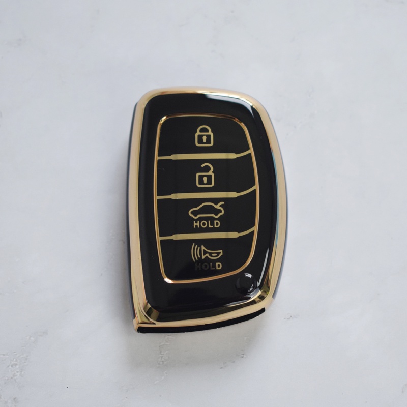 Ốp Chìa Khóa Xe Hơi 4 Nút Cao Cấp Cho Hyundai Tucson Santa Fe Rena Sonata Elantra Creta Ix35 Ix45 I10 I30 I40