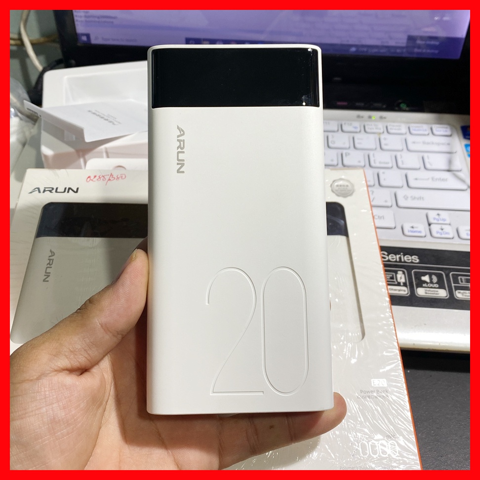 Free ship CHÍNH HÃNG Sạc dự phòng Arun dung lượng từ 20.000 mAH 13.000mAH. 10.00mAh Bảo hành 12 Tháng