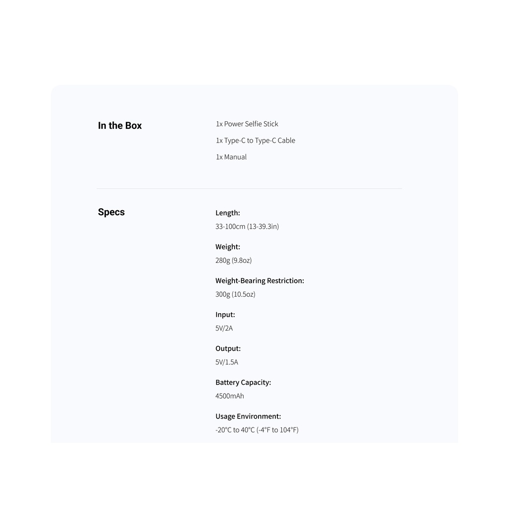 Gậy selfie tàng hình Insta360 tích hợp pin dự phòng 4500mAh hàng chính hãng