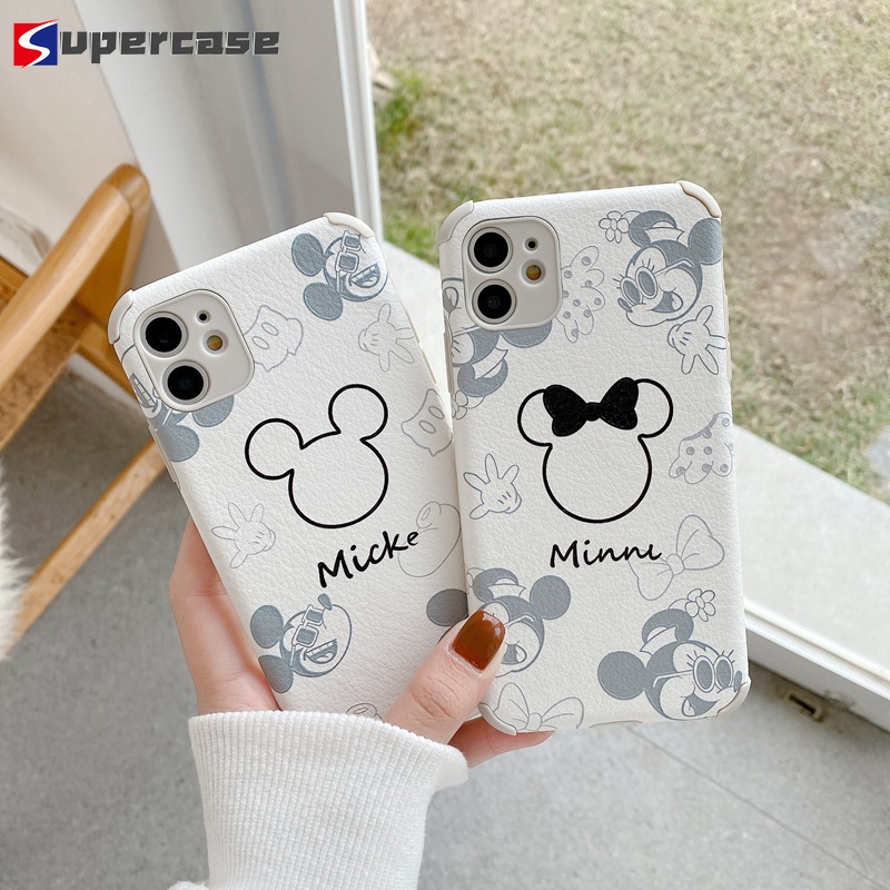 Ốp Điện Thoại Mềm Hình Chuột Mickey/Minnie Dễ Thương Cho Iphone 13 12 Pro Max Mini 11Pro Max Xs Max Xr X 8 7 Plus Se