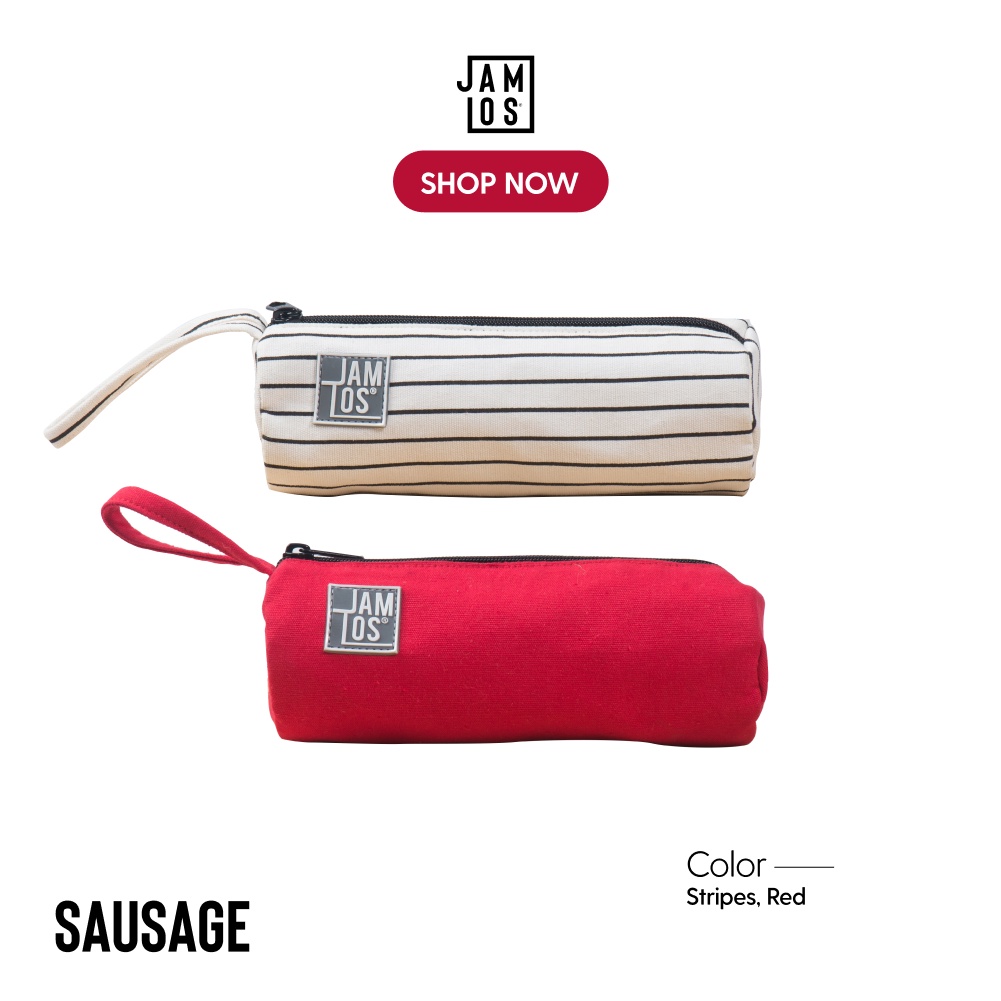 Jamlos Pencil Sausage - Bóp đựng bút viết, đồ trang điểm vải canvas